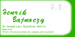 henrik bajnoczy business card